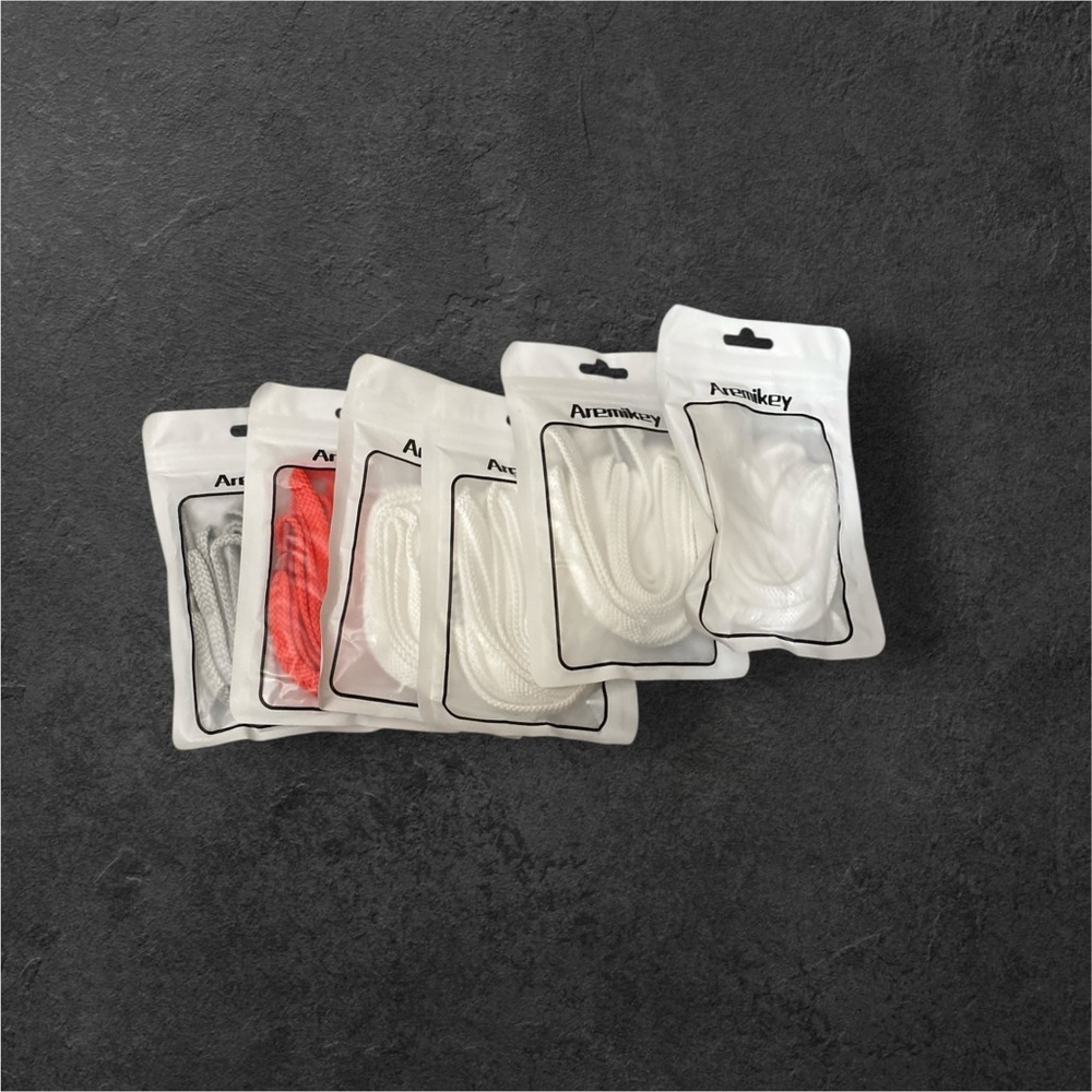 Shoe laces- Red, White, Gray